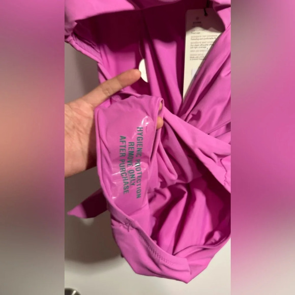 NWT CALIA Women's Tie Front One Piece Swimsuit Pink Geranium 6 - Picture 7 of 9